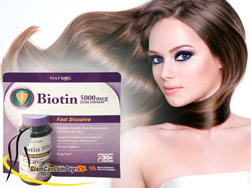 Viên uống mọc tóc biotin nuôi dưỡng tóc khỏe bóng mượt